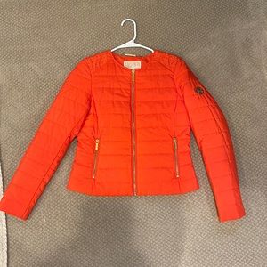 Michael Kors Light Puffer Jacket - Studded - Small - Orange